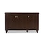 Baxton Studio Winda 3-Door Dark Brown Wooden Entryway Shoes Storage Cabinet 118-6514 - alternate 1
